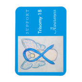 Trisomie 18 Sensibilisation Ruban Angel Magnet (Vertical)