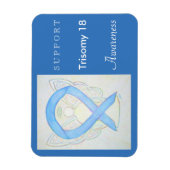 Trisomy 18 Awareness Ribbon Angel Magnet Magneet (Verticaal)