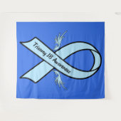 Trisomy 18 Awareness Ribbon with Wings Wandkleed (Voorkant (horizontaal))