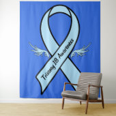 Trisomy 18 Awareness Ribbon with Wings Wandkleed (In situ)