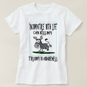 Trisomy 18 Donkey T-shirt