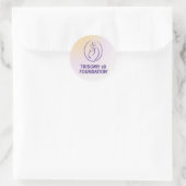 Trisomy 18 Foundation Logo - Ronde Sticker (Tas)