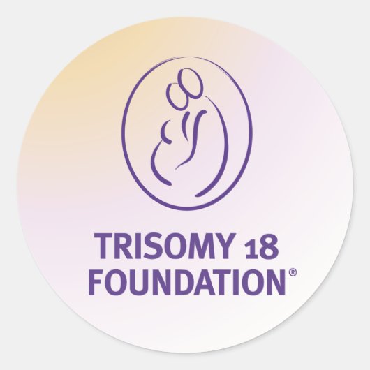 Trisomy 18 Foundation Logo - Ronde Sticker (Voorkant)