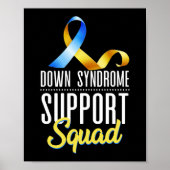 Trisomy 21 Down Syndrome Support Squad Ribbon Poster (Voorkant)