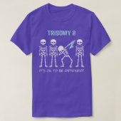 Trisomy 8 Shirt Dabbing Skeleton Het is oké om dif (Design voorkant)