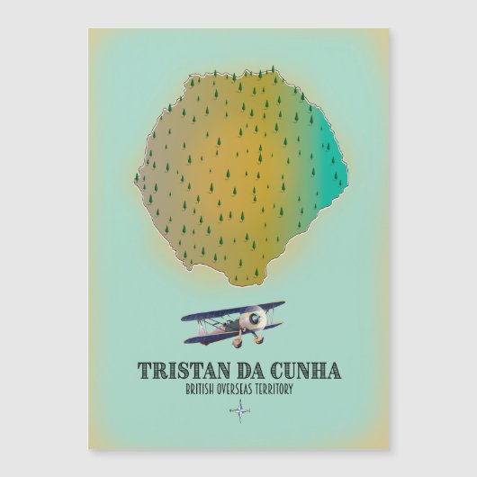Tristan da Cunha British Overseas Territory Map (Voorkant)