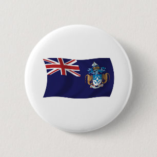 Tristan da Cunha Vlag Knop Ronde Button 5,7 Cm