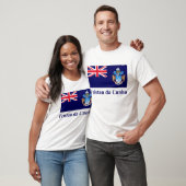 Tristan da Cunha vlag met naam T-shirt (Unisex)