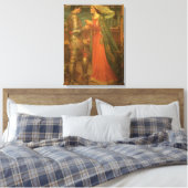 Tristan en Isolde door John William Waterhouse Canvas Afdruk (Insitu (Slaapkamer))