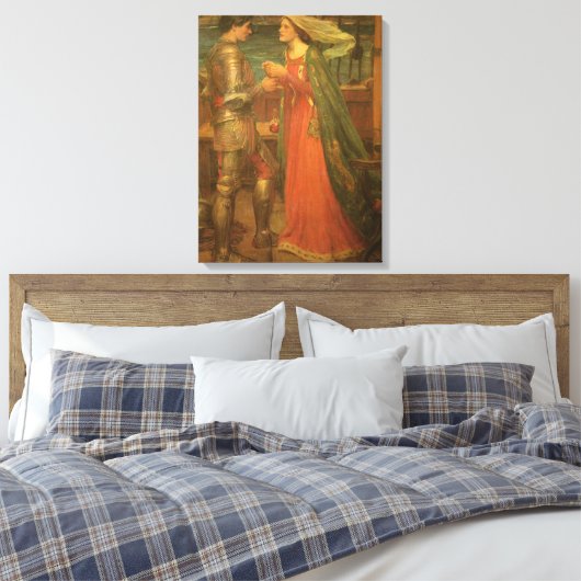 Tristan en Isolde door John William Waterhouse Canvas Afdruk (Insitu (Slaapkamer))
