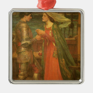 Tristan en Isolde door John William Waterhouse Metalen Ornament