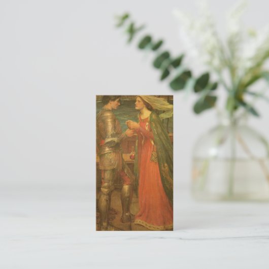 Tristan en Isolde door JW Waterhouse Bruiloft Informatiekaartje (Staand voorkant)