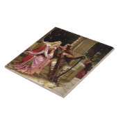 Tristan en Isolde (middeleeuwse Romance)  kunst Tegeltje (Zijkant)