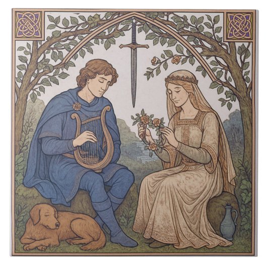 Tristan en Isolde Tegeltje (Voorkant)