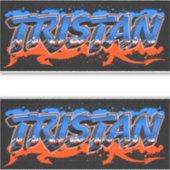 Tristan Vorname Name Graffiti Aufkleber Sticker (Voorkant)
