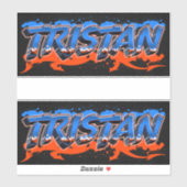 Tristan Vorname Name Graffiti Aufkleber Sticker (Vel)