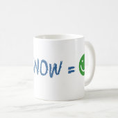 Triste Face Plus Neige Égale Joyeuse tasse drôle (Devant droit)