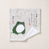 Triste grenouille japonaise crapaud du XIXe siècle (Gant de toilette)