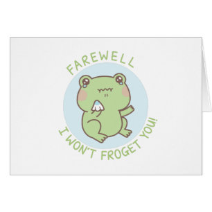 Triste Grenouille Je Ne Vous Froget Farewell Carte