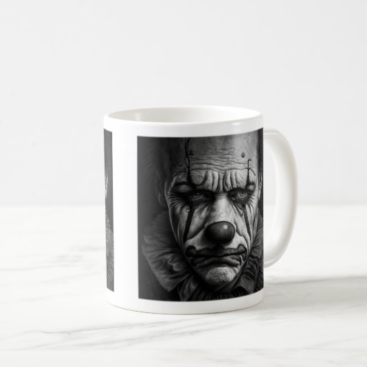 Triste Mug Classique Clown, 11 oz (Devant droit)