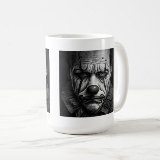 Triste Mug Classique Clown, 15 oz (Devant droit)