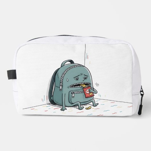 Triste sac à dos Manger des jetons | Carto amusant (Recto)