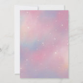 Triste Trente Galaxie Rose Invitation Anniversaire (Dos)