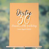 Triste trente orange blanc simple rétro annonce d' (Neutre)