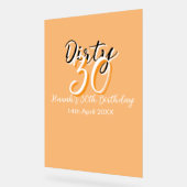 Triste trente orange blanc simple rétro annonce d' (Angle)