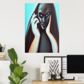 Tristesse | AI Art Poster (Bureau à domicile)