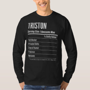 Triston Serving Maat Voeding Etiket Calorieën T-shirt