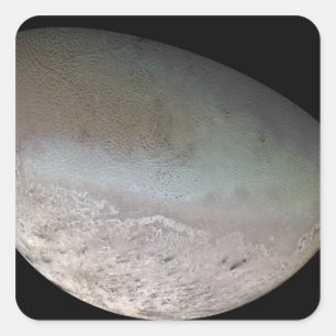 Triton, de grootste maan van de planeet Neptune Vierkante Sticker