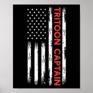 Triton Kapitein Patriottische boot Kapitein en var Poster