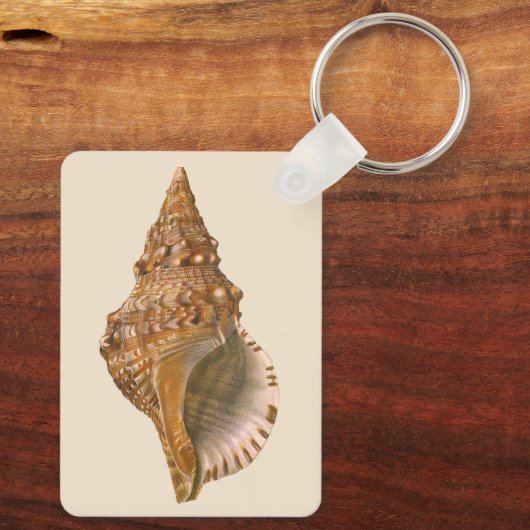 Triton Seashell Shell, Marine Ocean Animal Sleutelhanger (Achterkant)