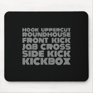 Tritten En Stoten Kickbokser Kickboksen T-shirt Muismat