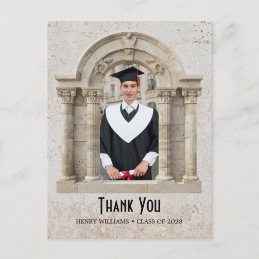 Triumfboog Afstudeer Dankbriefkaart Briefkaart (Voorkant)