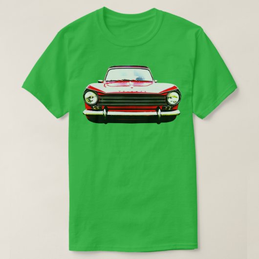 Triumph Herald 1360 klassieker jaren 60 Brits rood T-shirt (Design voorkant)
