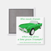 Triumph magneet vierkant (Voorkant / Achterkant)