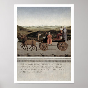 Triumph of Battista Sforza, Duchess of Urbino. Bat Poster