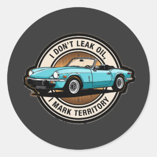 Triumph Spitfire tagline ontwerp Ronde Sticker