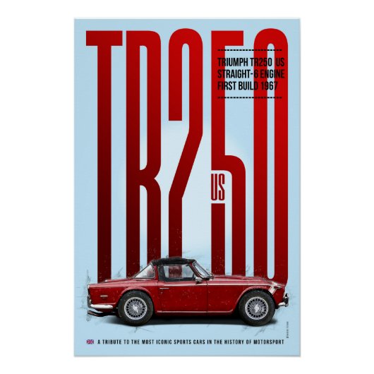 Triumph TR250 Perfect Poster (Voorkant)