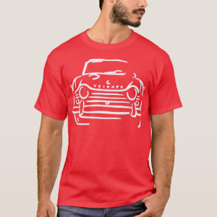 Triumph TR250 White British Car Lover T-shirt