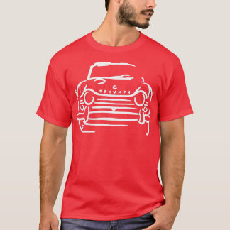 Triumph TR250 White British Car Lover T-shirt