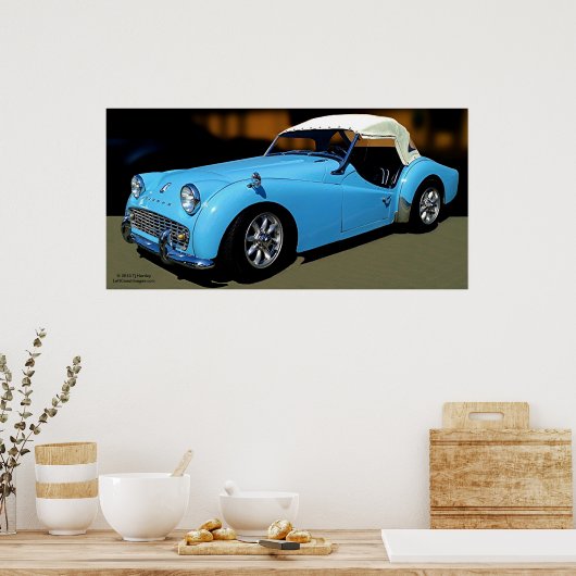 TRIUMPH TR3 POSTER 1960 (Cuisine)