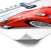 Triumph TR3 schilderij Poster (Hoek)