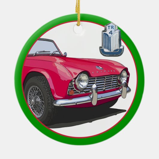 Triumph TR4-Ornament Keramisch Ornament (Achterkant)