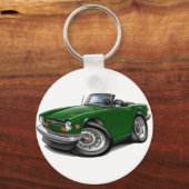 Triumph TR6 Green Car Sleutelhanger (Voorkant)