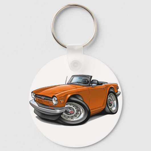 Triumph TR6 Oranje auto Sleutelhanger (Voorkant)
