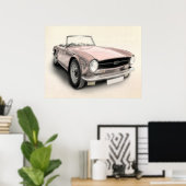 Triumph TR6 Poster (Thuiskantoor)