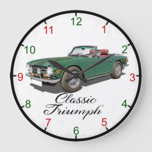 Triumph TR6 wandklok Grote Klok